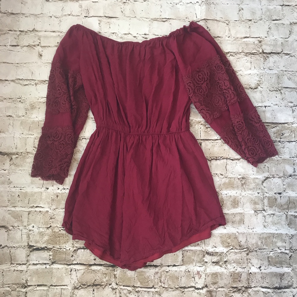 Off-the-shoulder romper!
